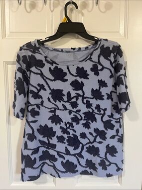 Loft floral appliqué T-shirt.